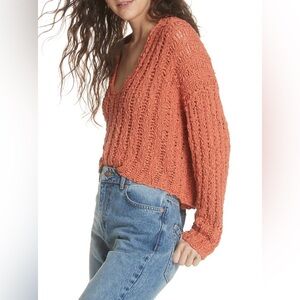 Free People Beach Comber V Neck Sweater